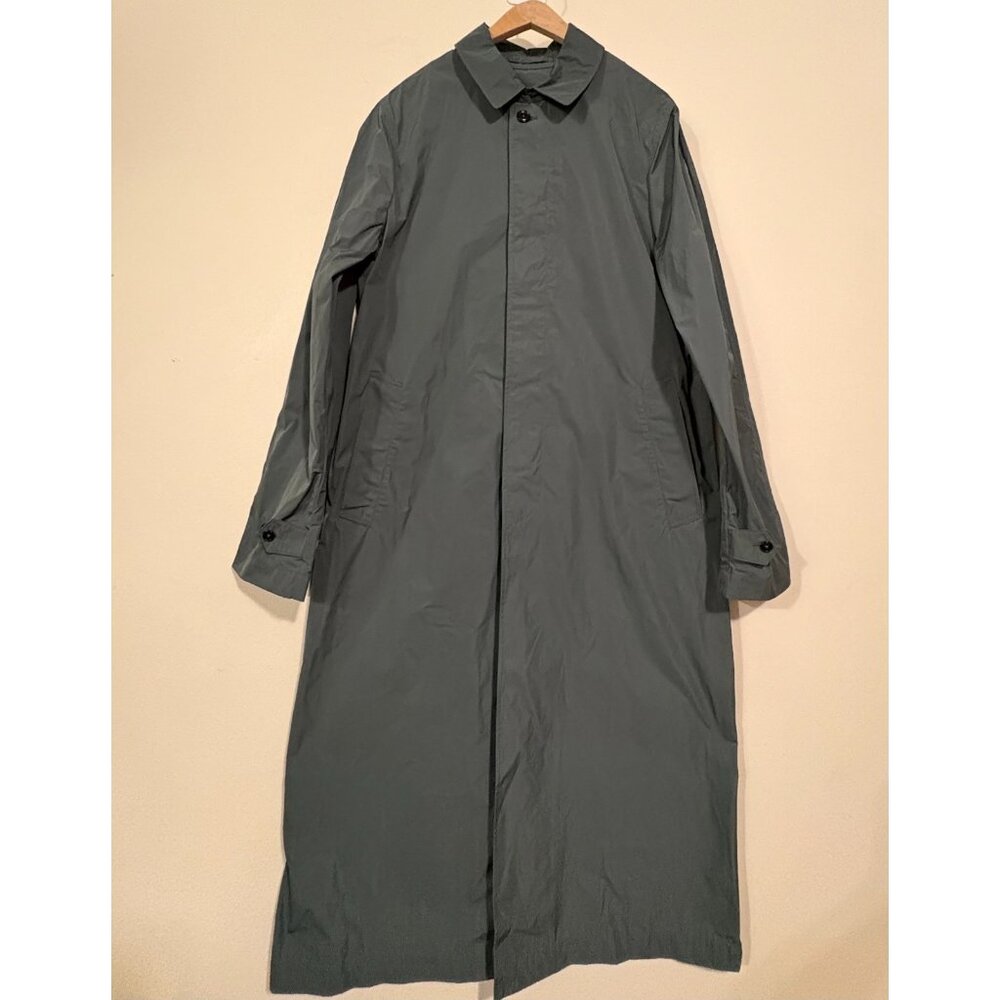 Todd Snyder nylon trech coat size M color green Teal NWOT long 48" mspr $348